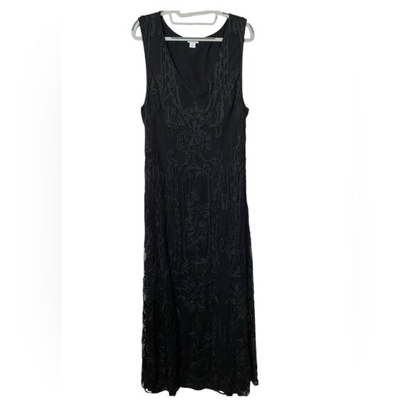 Madelyn Mae Sundance Black Embroidered Maxi Dress - Size S - Picture 3 of 3